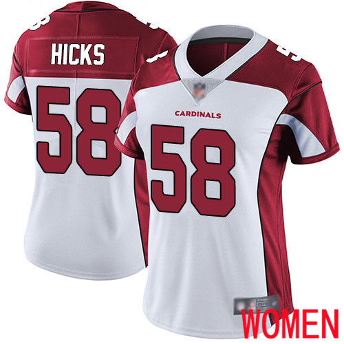 Arizona Cardinals Limited White Women Jordan Hicks Road Jersey NFL Football #58 Vapor Untouchable->youth nfl jersey->Youth Jersey